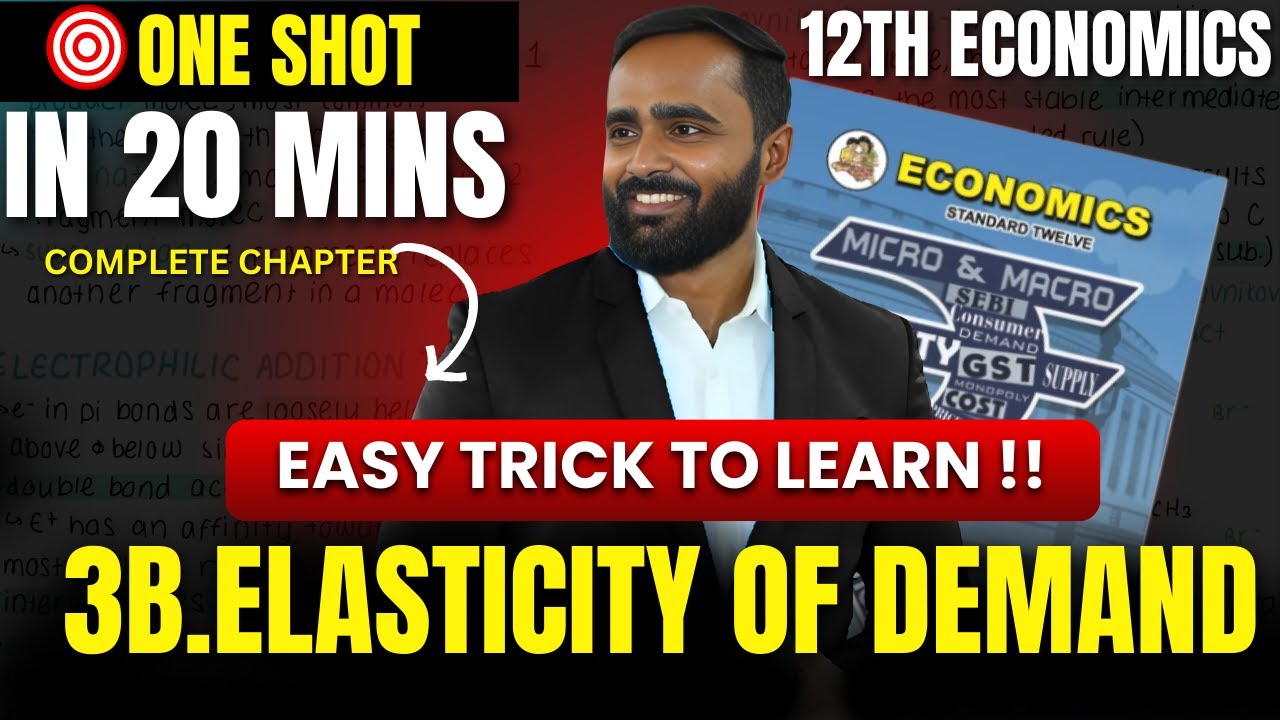 3B.ELASTICITY OF DEMAND |EASY TRICK TO LEARN!!|12TH ECONOMICS|PRADEEP GIRI SIR