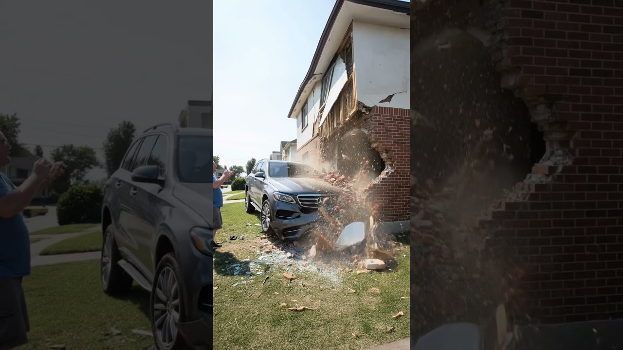 Man crashes into house &mdash; and the house crashes back