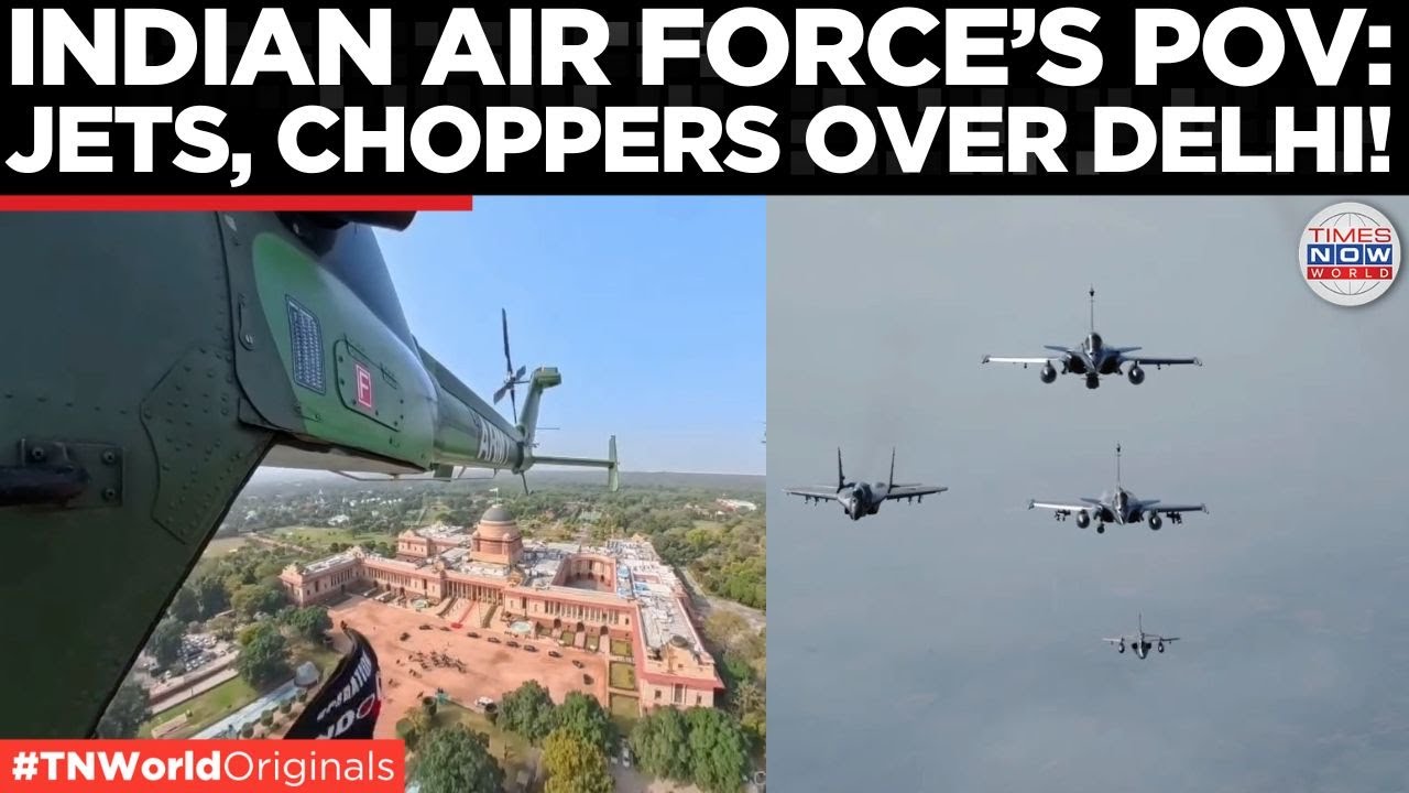 RARE AERIAL FOOTAGE: IAF Pilots Fly Over Republic Day Parade 2026 | Times Now World