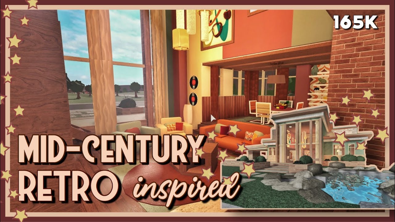 Bloxburg Mid-century Retro Inspired Speedbuild