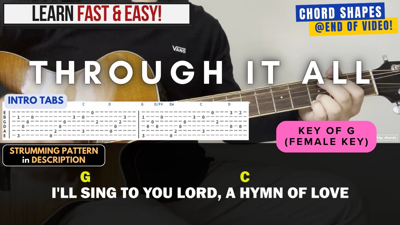 Through It All Guitar Tab Chords and Lyrics