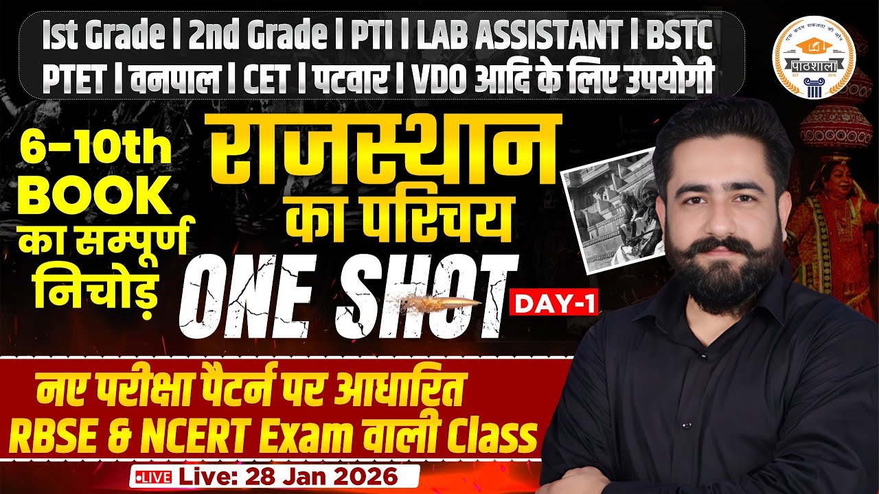 Rajasthan Geography Complete Class | 6-10th Book Based | Lab Assistant PTI BSTC CET 2026 By Ram Sir