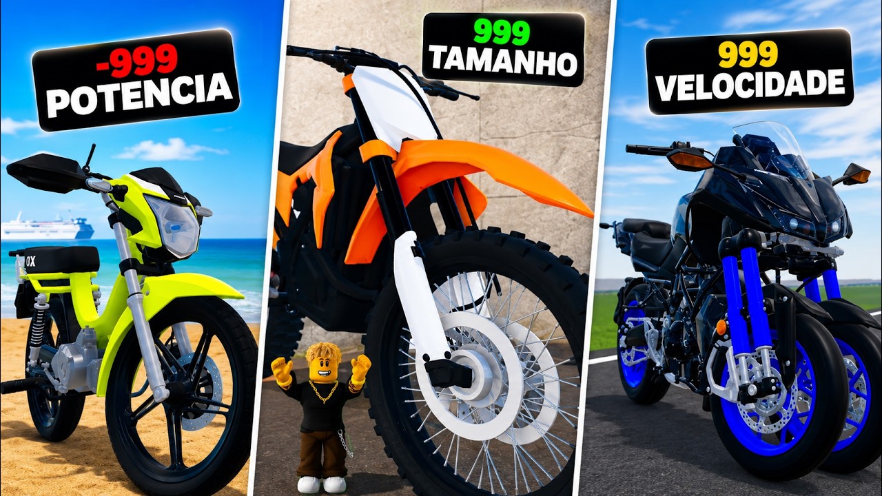 Cada vez que bato minha moto evolui no ROBLOX!