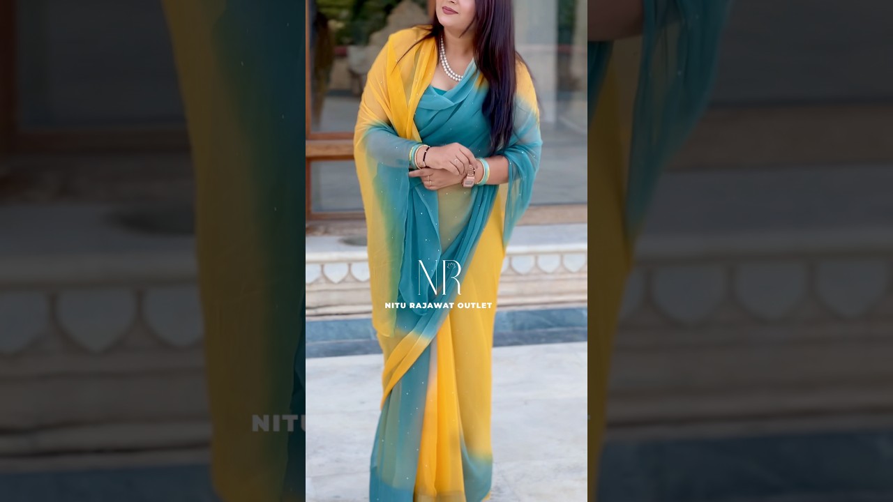 💛This Pure Diamond Chiffon Mukesh work saree is made to steal hearts.For Order WhatsApp 96642 75443