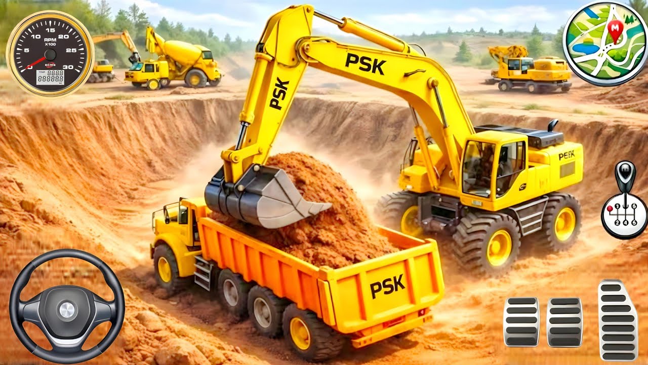 JCB Games 3D City Road Builder Construction Game || JCB Simulator Driving || Android Gameplay 