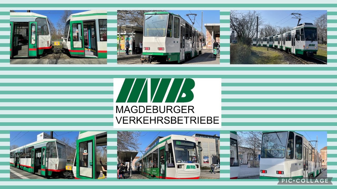 MVB Magdeburger Verkehrsbetrieb Tram Typen ČKD Tatra und NGT8D Alstom Mitfahrten - Kompletter Film