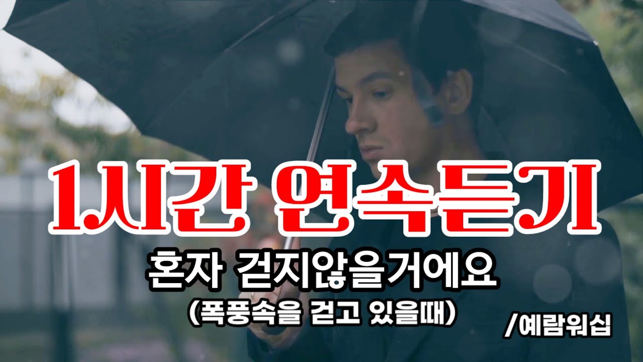 혼자 걷지 않을 거에요(폭풍 속을 걷고 있을 때), 1시간 연속듣기, 예람워십, 가사있음, 영상제작 드림피디, 주님은 항상 나와 함께 하십니다. 설명란에 가사 게재