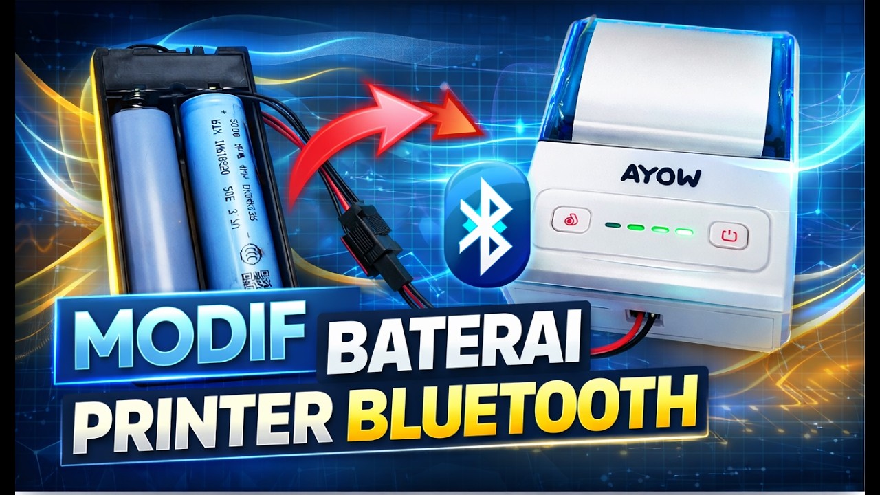 Modif Baterai  mini printer jadi external