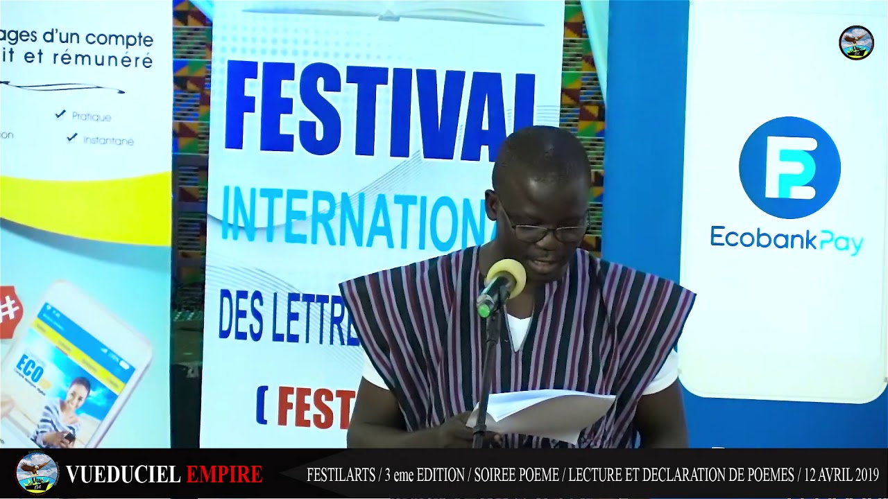 Déclamation de poème par Dr Nouhr-Dine Akondo lors du Festilarts 2019