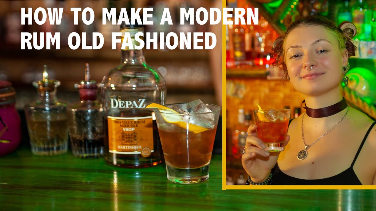 HOW TO MAKE A MODERN RUM OLD FASHIONED USING  RHUM AGRICOLE