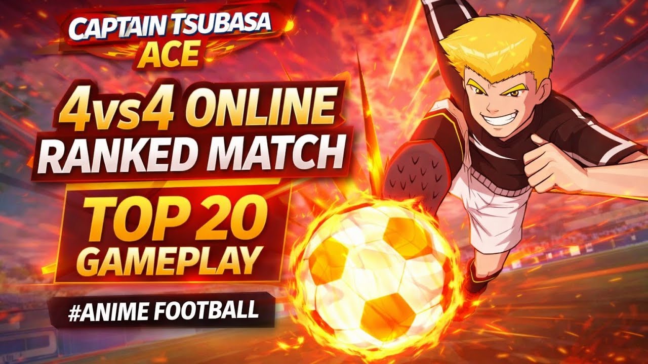 Captain tsubasa ace ⚽️ 4vs4 online top 20 تعليق عربي 