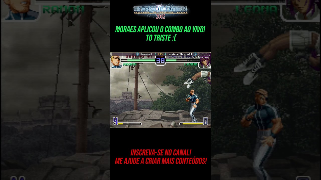 Moraes Aplicou ao Vivo  #kof #arcadegameskof#retrogaming #retroarcadegames #fightcade #fightcade2