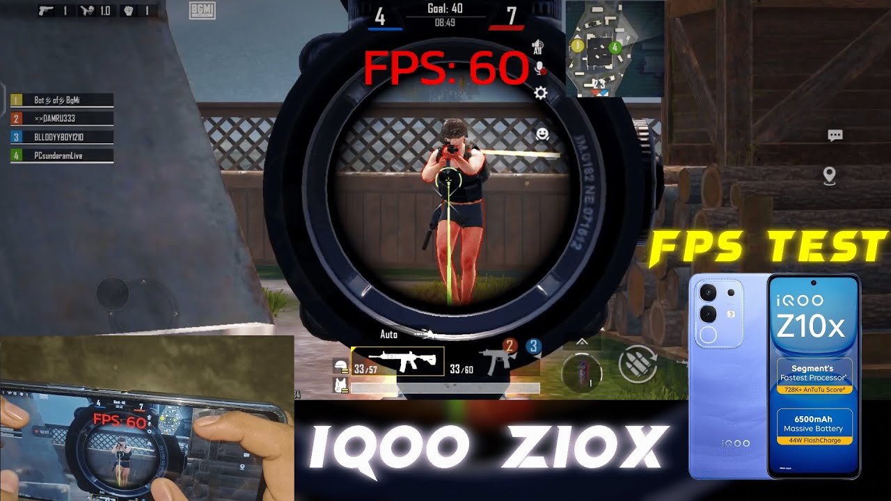 IQOO Z10x | ₹13,000 | BGMI TEST [Blance+Ultra] Graphics