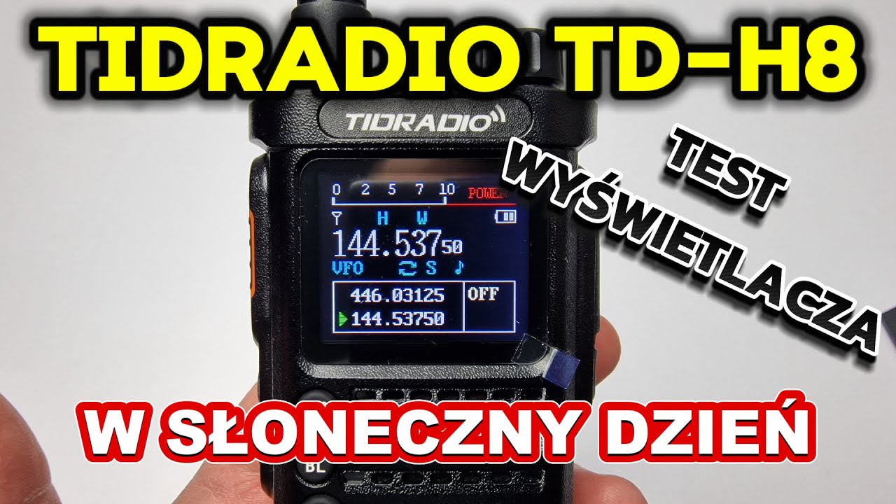 TIDRADIO TD-H8 Jak działa wyświetlacz w pełnym słońcu - SPRAWDZAM!