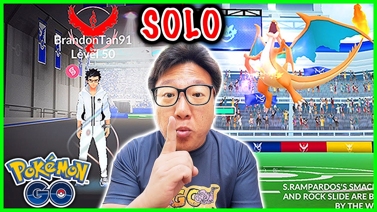 Mega Charizard Solo with the No.1 Rock Pokemon in Pokemon GO