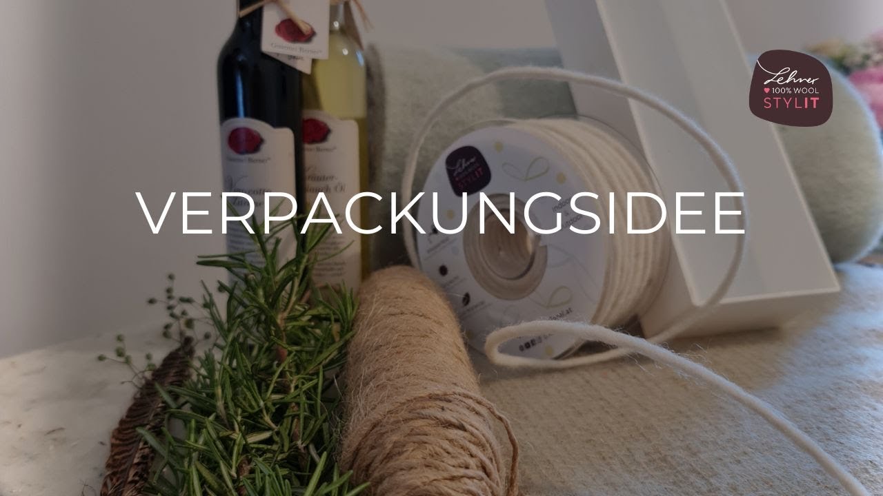 Verpackungsidee mit Wollfilz 