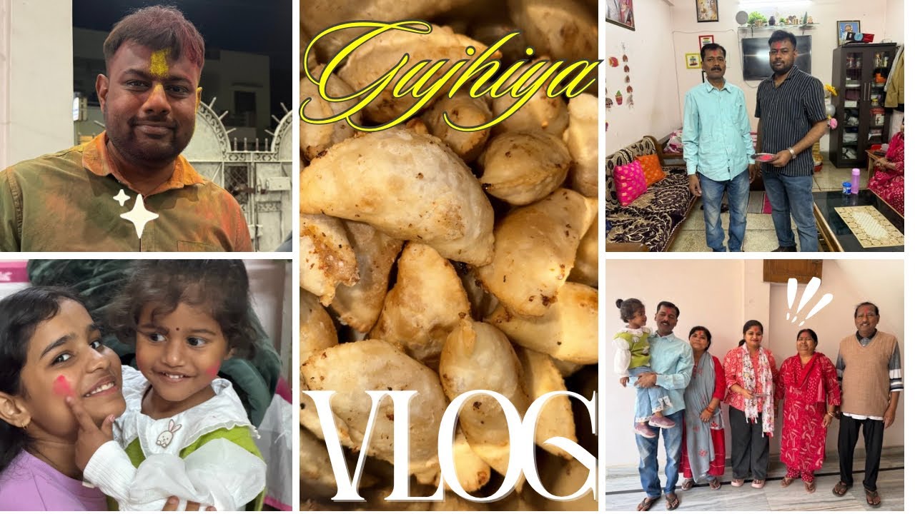 Gujhiya Making Vlog | Family Time | How to make Gujhiya | 