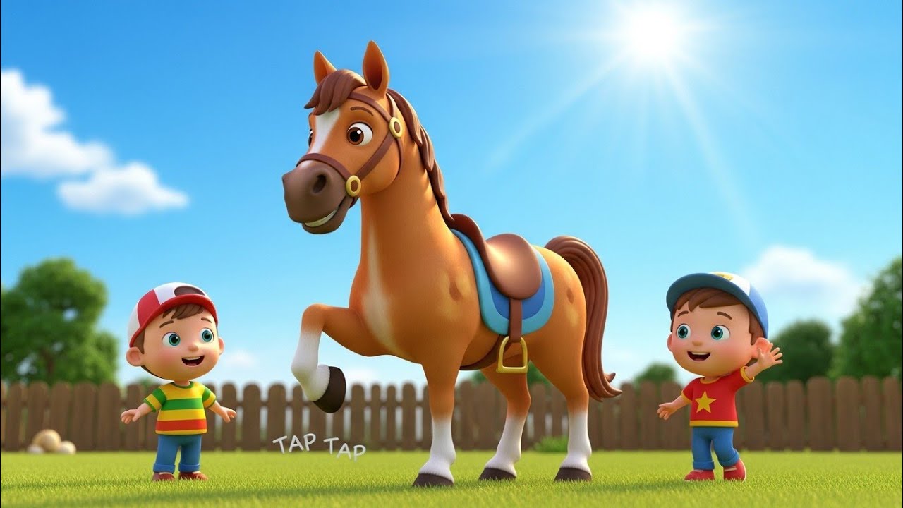 Run Run नन्हा घोड़ा 🐎✨ | Nursery Rhyme Video#HindiKidsSong #NurseryRhyme #KidsCartoon