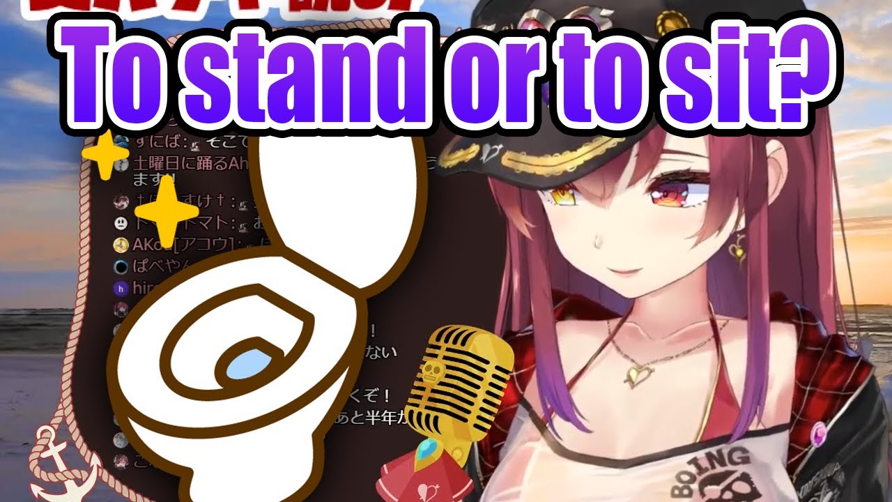 Why Marine doesn't wash her hands + standing vs. sitting [Hololive]