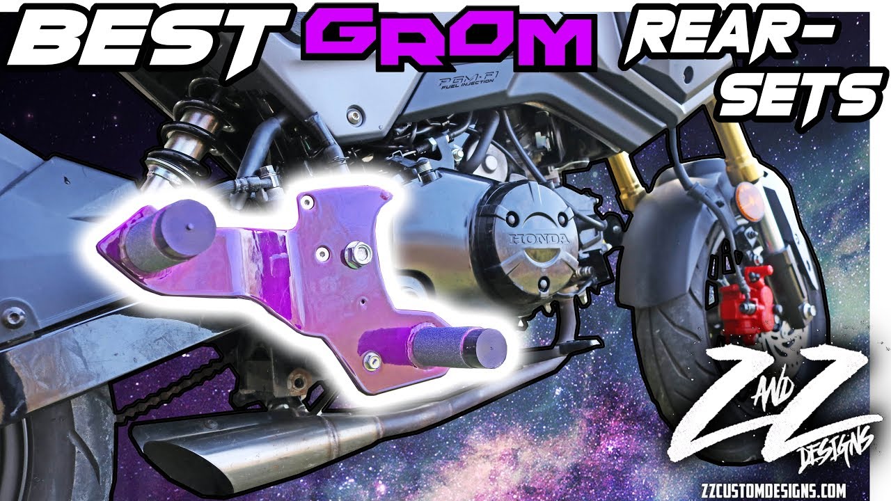 2018 Honda Grom Candy Purple Rearset Install! | How To | Z&Z Custom Designs