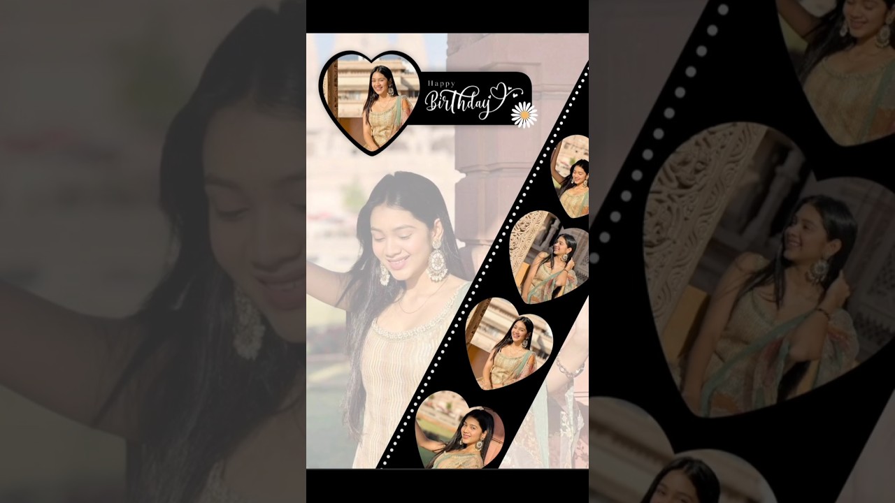 Aesthetic Birthday story idea's whatsapp🖤#ytshorts #whatsappstatus #photoediting #birthday #shorts