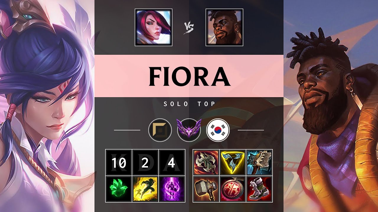 Fiora Top vs K'Sante: Godlike - KR Master Patch 14.21