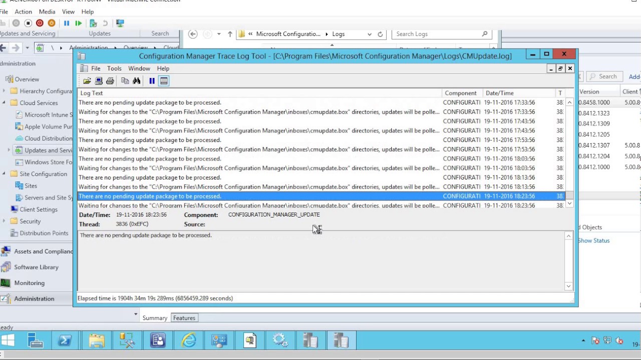 SCCM ConfigMgr 1610 Start of Upgrade process from Console