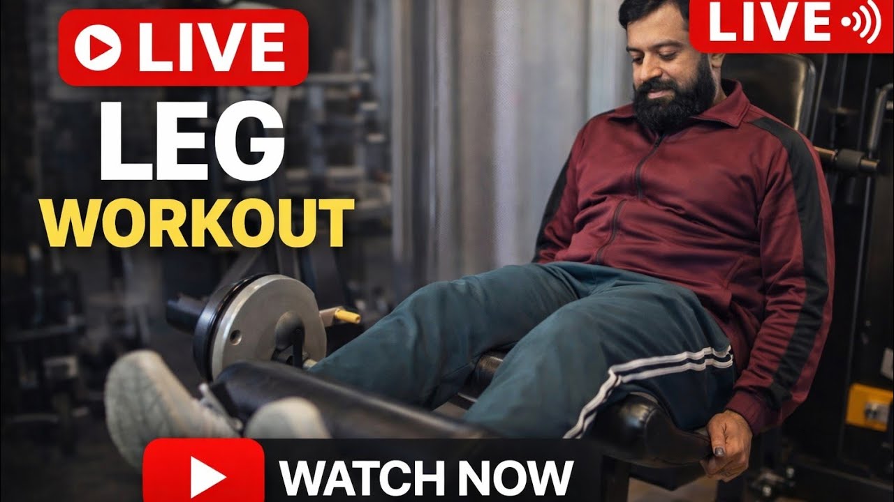 LIVE 🔴 Intense Legs Workout | Quads, Hamstrings, Glutes | Home & Gym