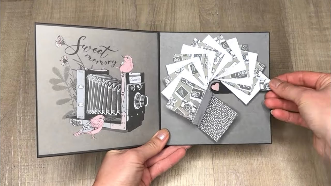 Circular Waterfall Card Tutorial | Photo Rotating Card
