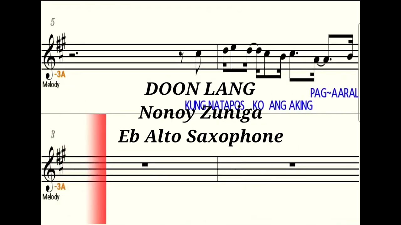 DOON LANG - Eb Alto Saxophone Playalong - Sheet Music - Backing Track