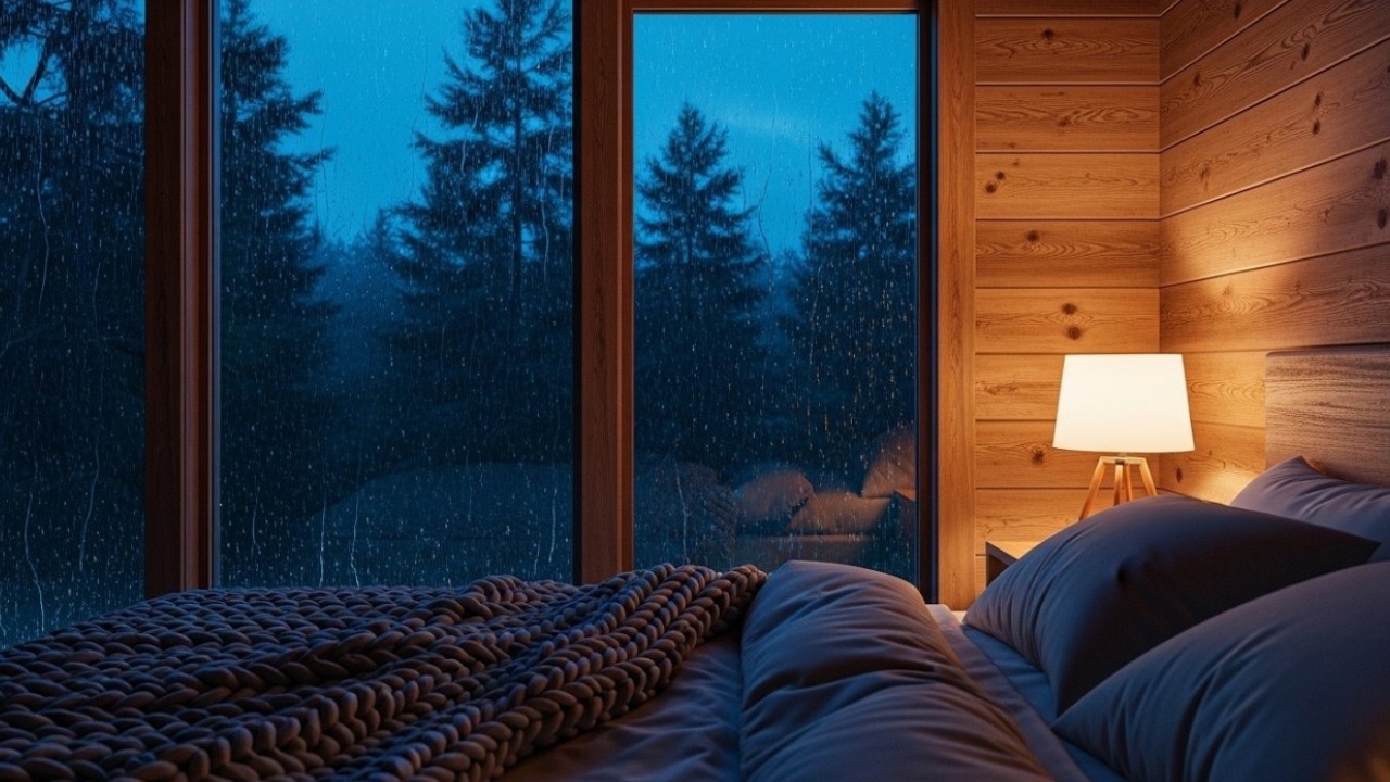 Relaxing Piano & Soft Rain Sounds for Deep Sleep | Cozy Night Ambience