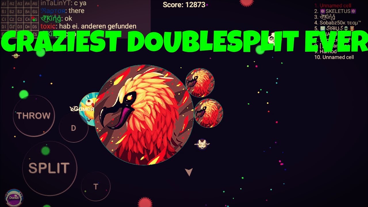 BLOB/CRAZIEST REVERSE DOUBLECANNON SPLIT,BEST DOUBLESPLIT EVER,AUTOTRICKSPLIT (AGAR.IO)