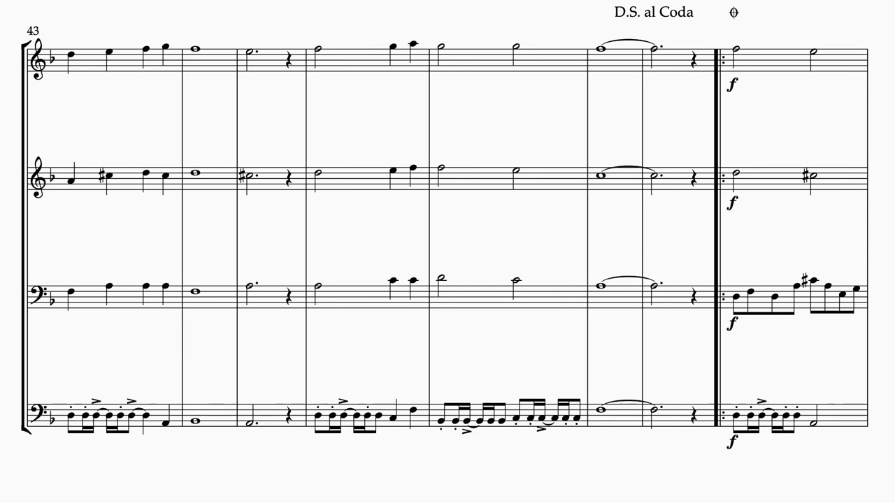 Lay All Your Love on Me  - ABBA (Brass Quartet)