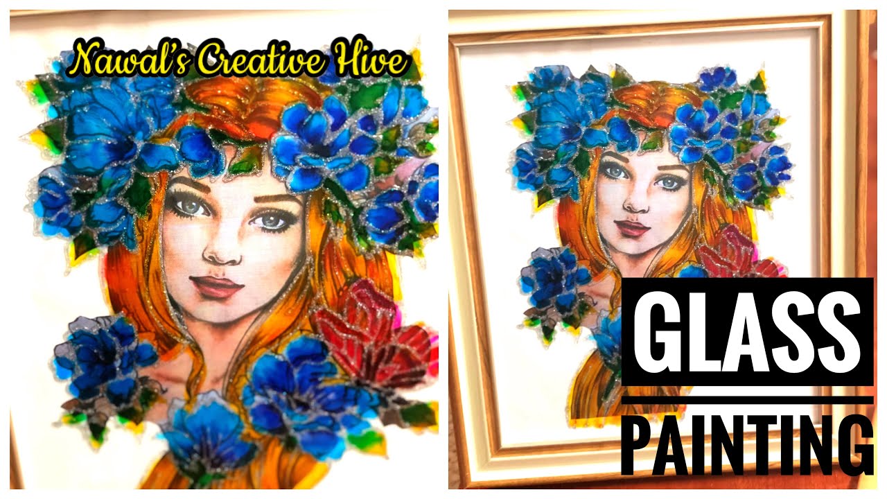 Glass Painting Tutorial for Beginners | Quick & Simple Glass painting | Fevicryl Glass Colors | DIY