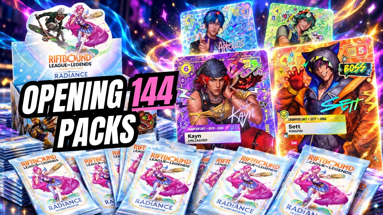 I Opened 144 Riftbound Radiance Packs Hunting a SIGNATURE Card!
