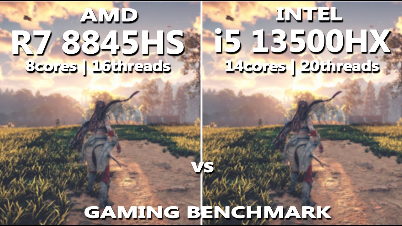 Сравнение игровых процессоров AMD RYZEN 7 8845HS и INTEL i5 13500HX | RTX 4050 | Acer против Leno...