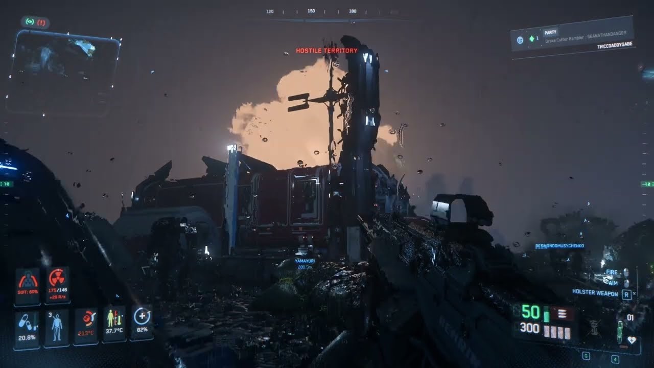 Star Citizen - Idris Rail Gun vs Irradiated Apex Valakkar