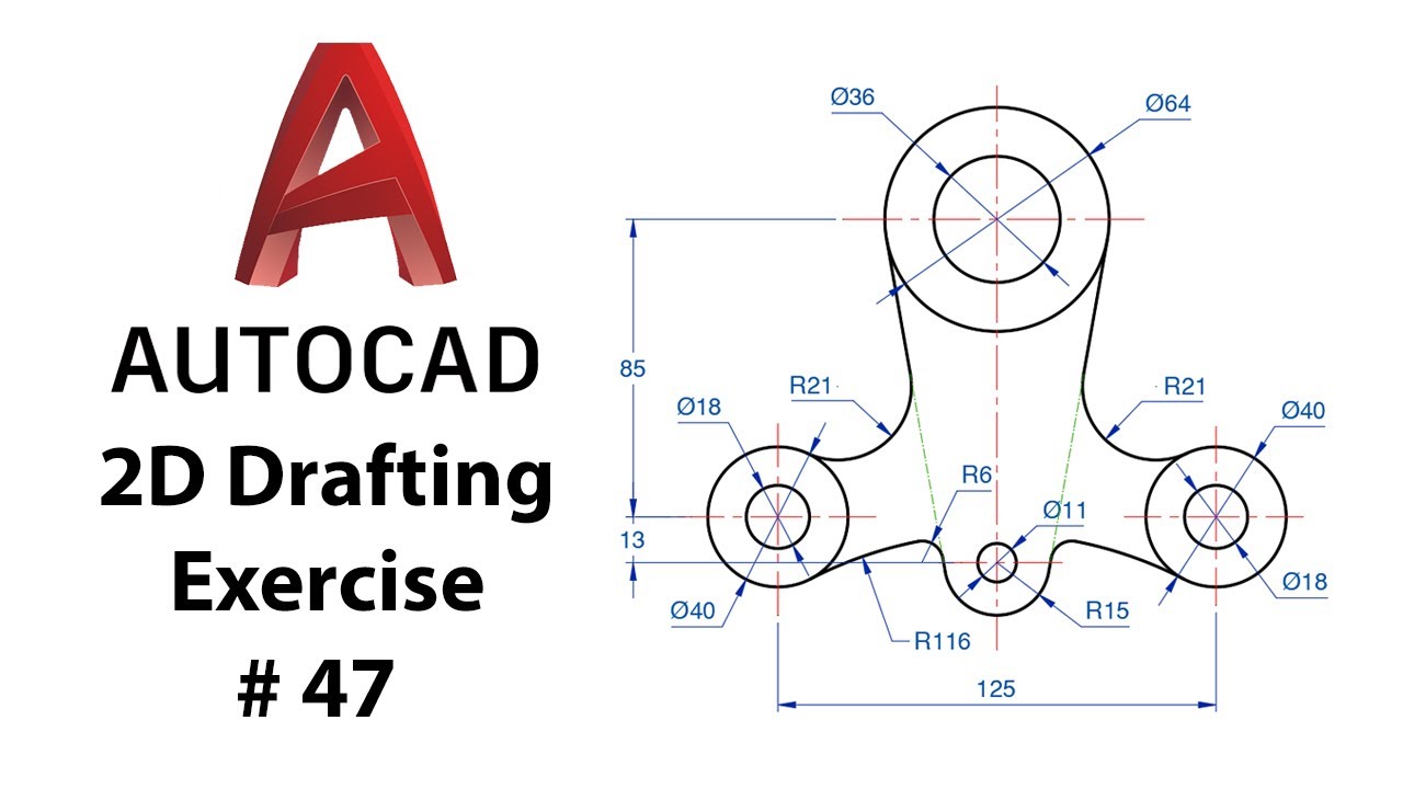 AutoCAD 2D Drafting Exercise # 47 - Basic to Advance in Hindi