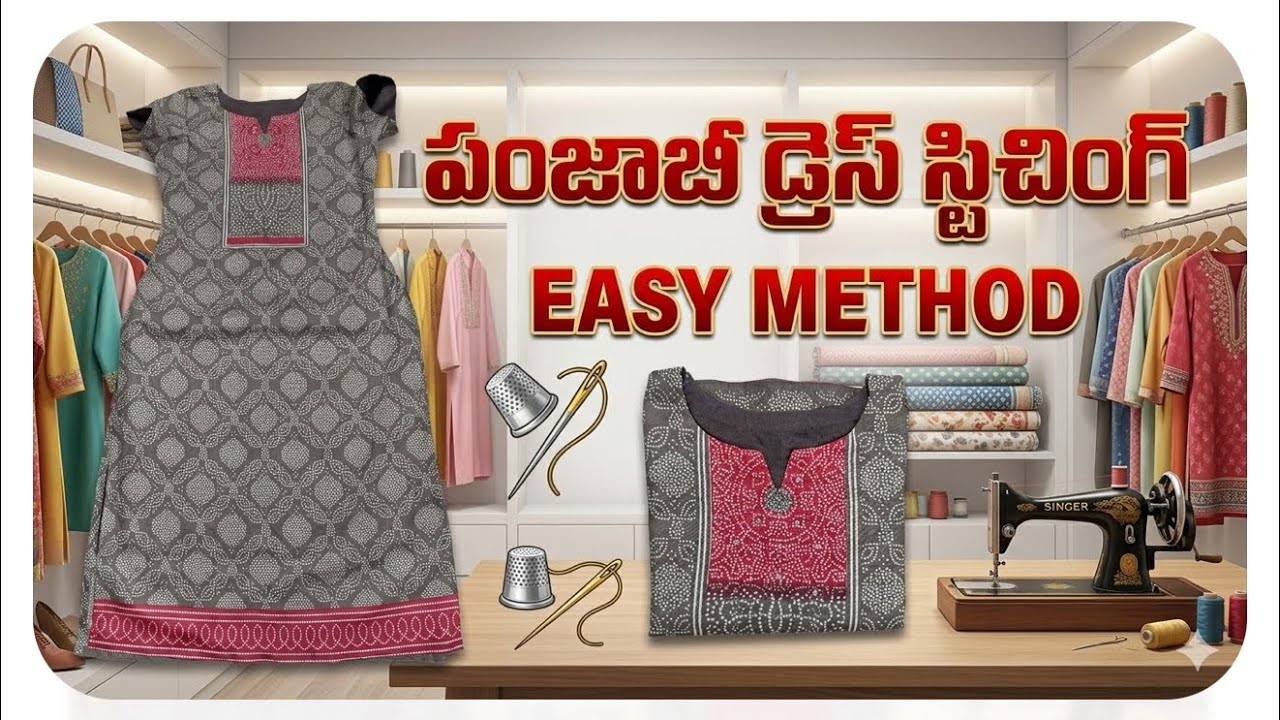 Botique style kurti stitching video# begginers kuda easy ga stitch cheskoni విధంగా ఉంటుది e video 🤷
