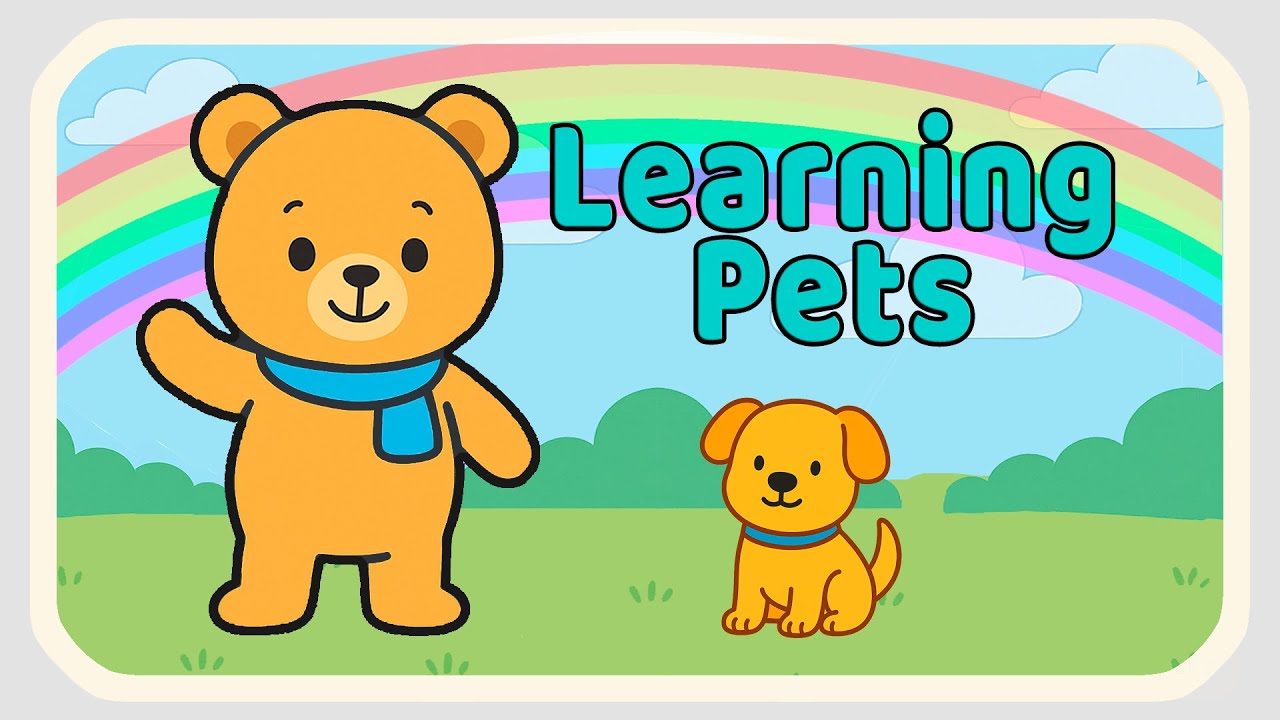Funny! Learn Pets with Teddy 🐶🐱🐰