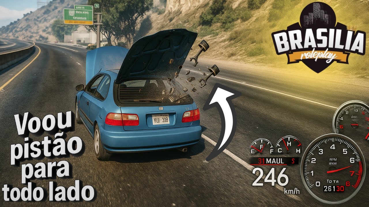 Pistão voando! Meu Civic não aguentou a pressão! (Brasília RP) Ep.20