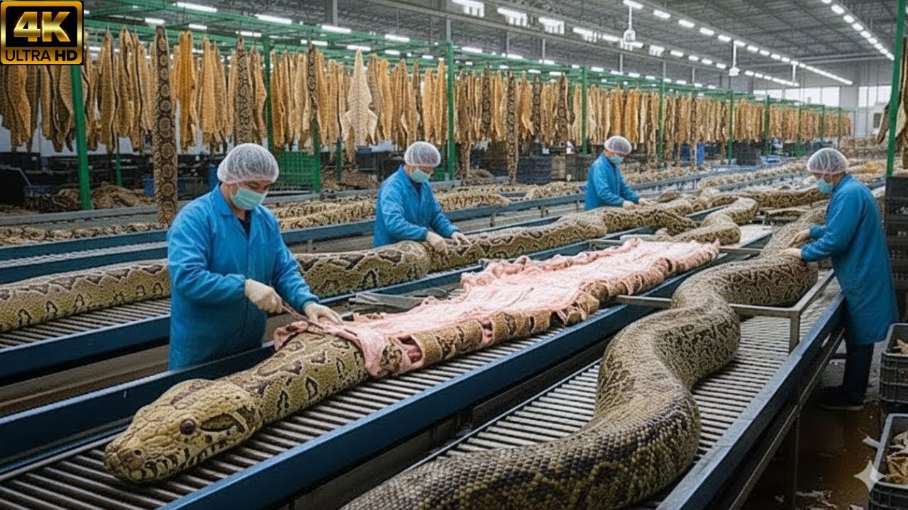 Inside the Snake-Skin Leather Factory: From Raw Snake Skin to a Luxury Jacket (Full Process)