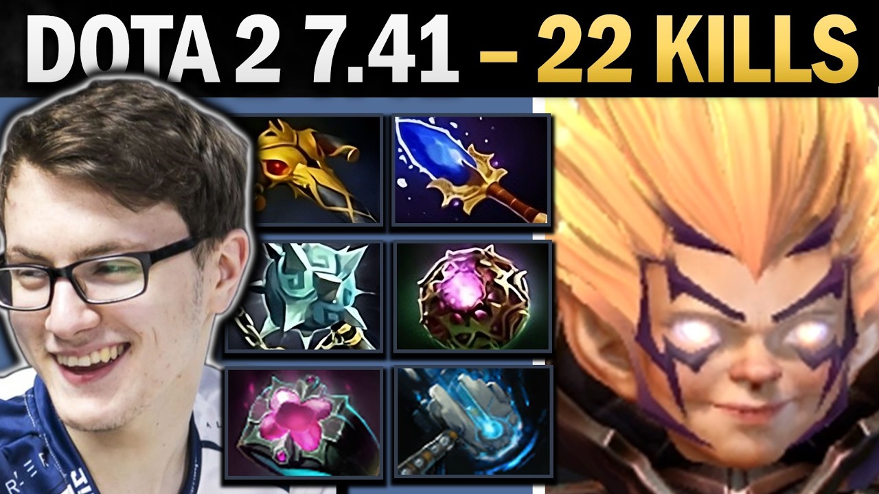 Invoker Dota 2 7.41 with 22 Kills and Signet - Dota Gameplay