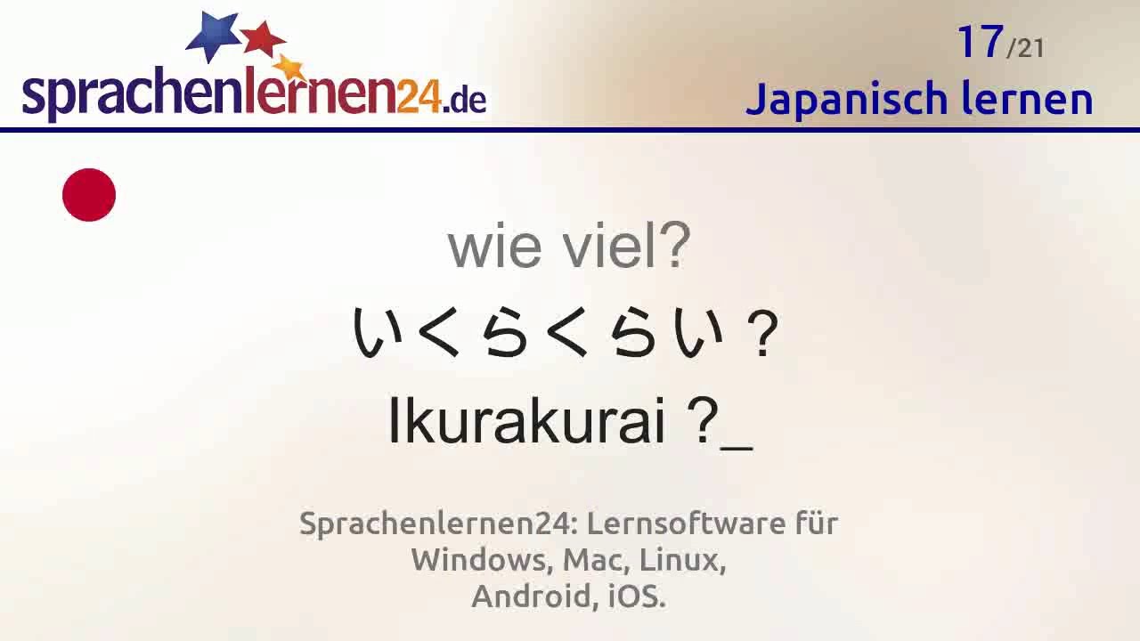 Japanisch lernen (kostenloses Sprachkurs-Video)