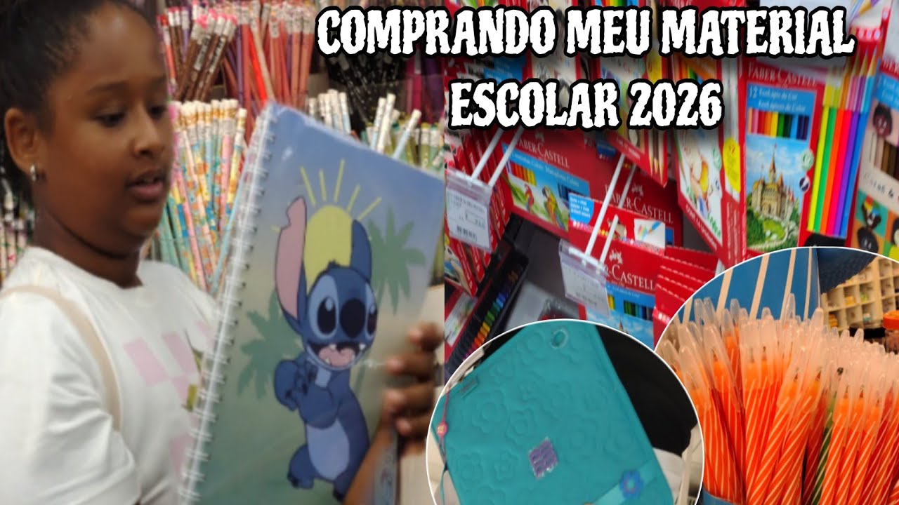 COMPRANDO MEU MATERIAL ESCOLAR 2026🥰😍