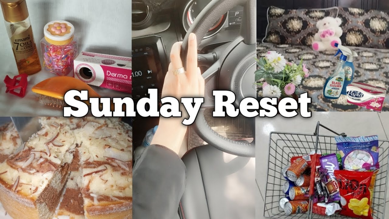 Sunday Reset Routine ||  cleaning my room ,Hair care, grocery 🛒 Baking & cooking 🤍