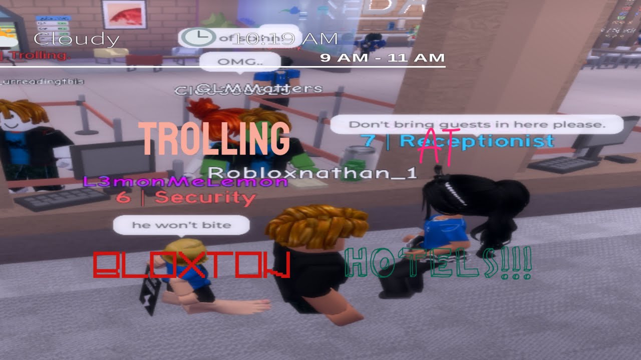 (got suspended) TROLLING at Bloxton Hotels as a STAFF MEMBER!!