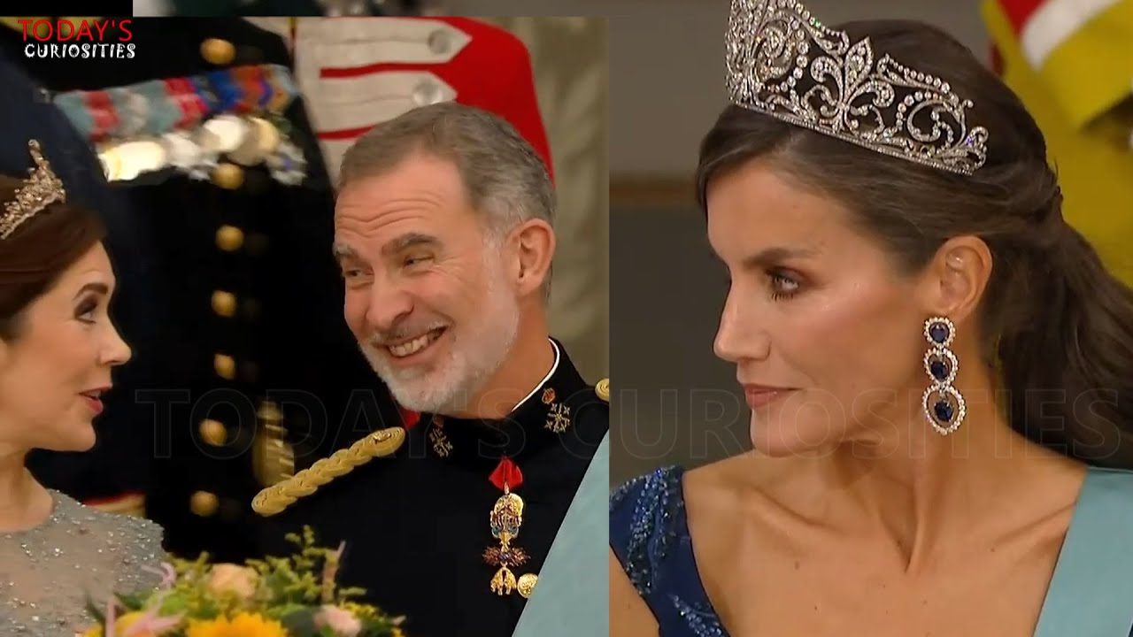 Queen Letizia's jealous face at King Felipe's complicity with Princess Mary