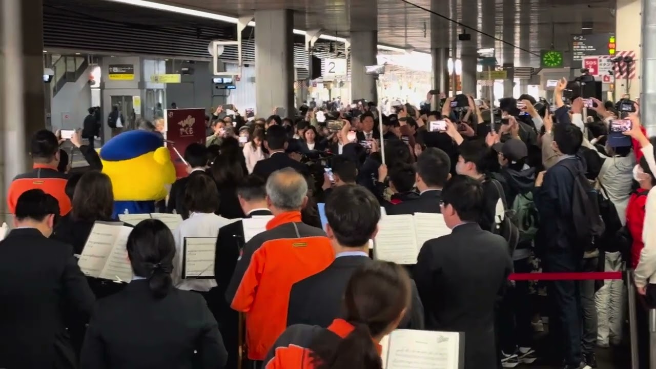 273系新型特急やくも　出発式に行ってきた。2024/4/6 岡山駅