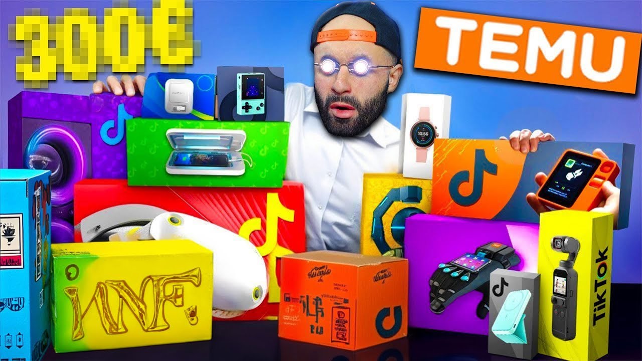 5 GADGET di TEMU da 300€... STRANISSIMI 📦 MEGA UNBOXING XXL
